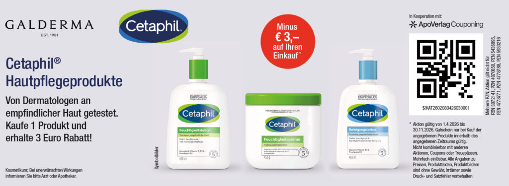 Cetaphil Hautpflegeprodukte 3€ Rabatt Bis 30.11