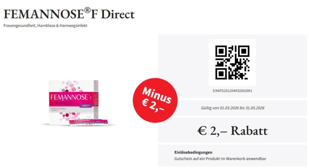 Femannose F Direct 2€ Rabatt Bis 31.05