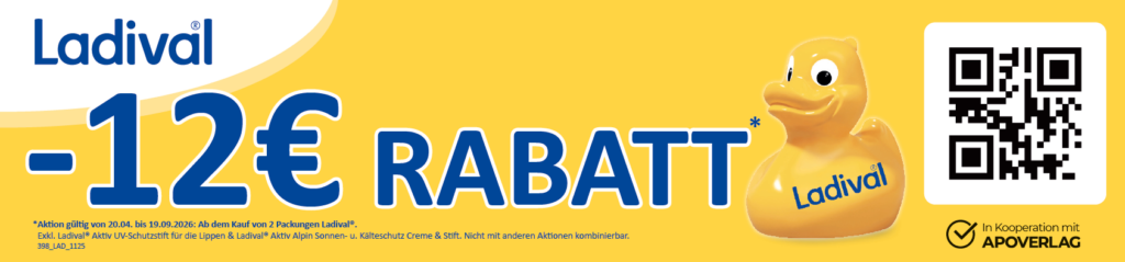 Ladival 12€ Rabatt beim Kauf von 2 Packungen 20.4 bis 19.9