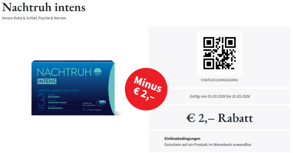 Nachtruh intens 2€ Rabatt Bis 31.05