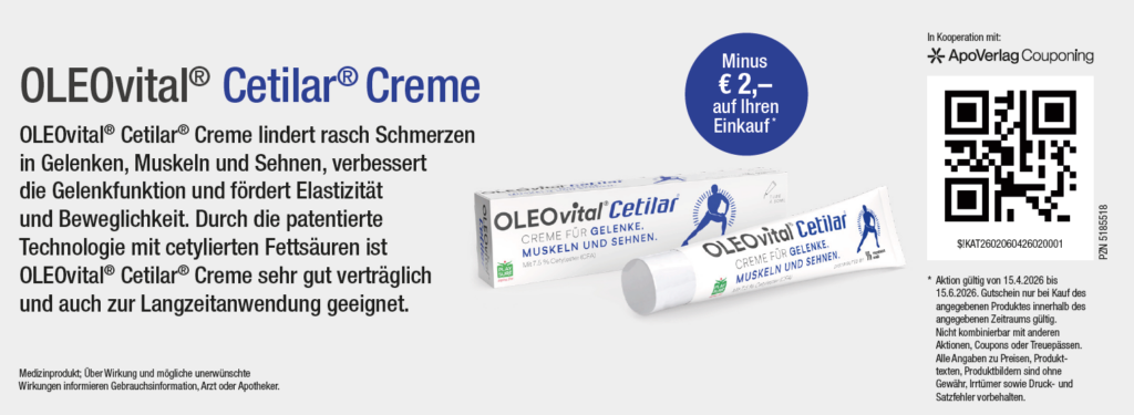 Oleovital Cetilar Creme 2€ Rabatt 15.04 bis 15.06