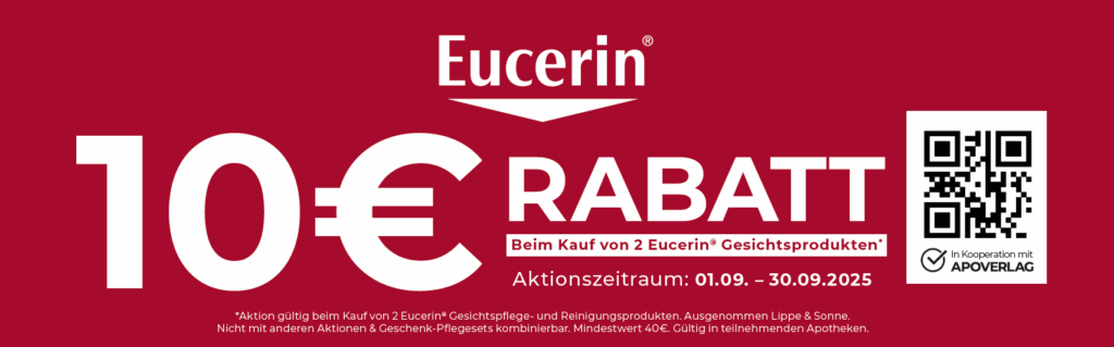 Eucerin 10€ Rabatt beim Kauf von 2 Gesichtsprodukten Bis 30.9