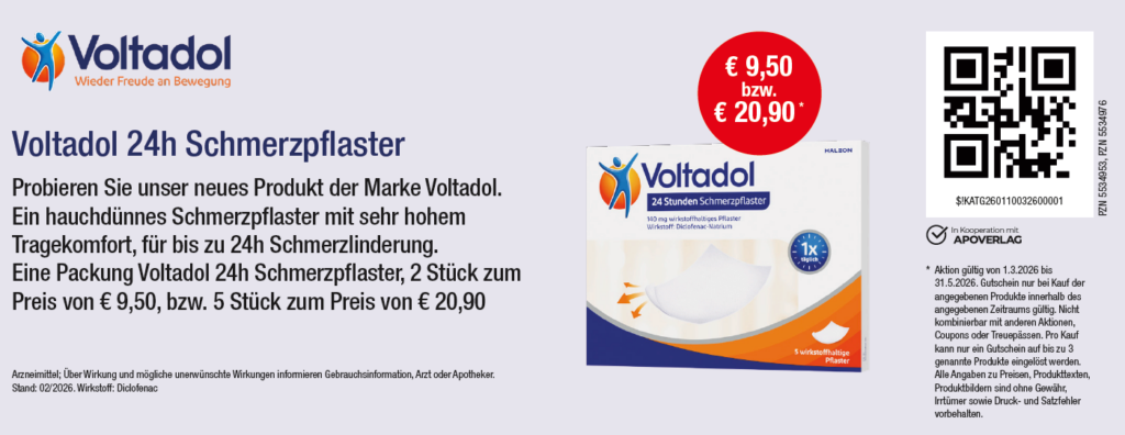 Voltadol Schmerzpflaster 2 Stück 9,50€ 5 Stück 20,90€ Bis 31.5.2026